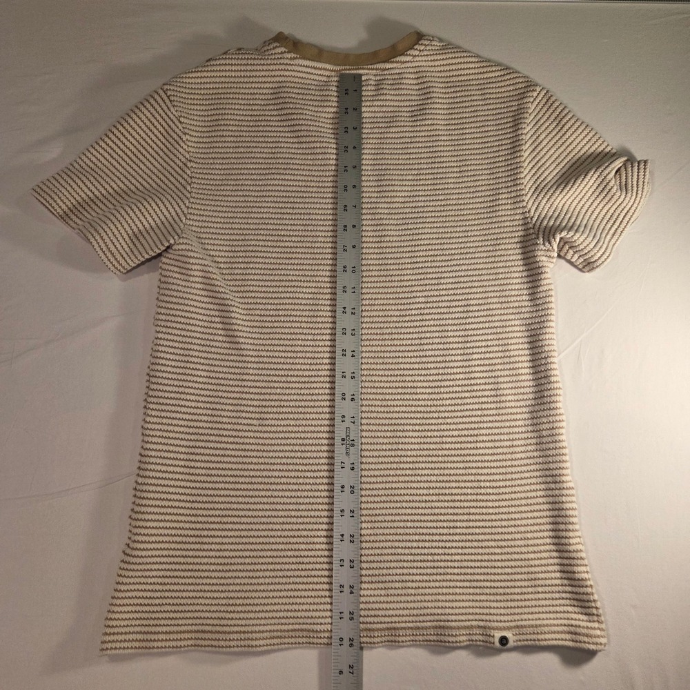 Anerkjendt Akkikki Women's 100% Cotton Short Sleeve Knit Tee Size M Stripes - Picture 10 of 10